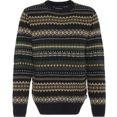 Barbour Maglioni Barbour Fair Isle Crewneck Sweater - Black