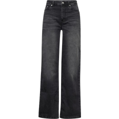  Wide Leg Jeans - Black Washed