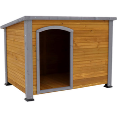 BESTCOSTY Outdoor Indoor Wooden Dog Kennel Small