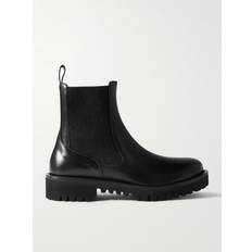 Valentino Garavani Chelsea Boots Valentino Garavani Toile Iconographe Glossed-Leather Chelsea Boots - Black