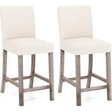 Costway Counter Height Bar Stools Set of Seating Stool 2