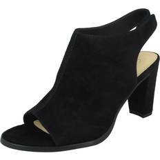 Clarks Heels & Pumps Clarks Ladies Smart Block Heeled Court Shoes - Black