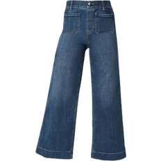 3XL Jeans Spanx Women's Cropped Wide Leg Jeans - Shaded Blue