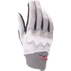 Grå MC-hansker Alpinestars A-SUPRA Shield Handschuhe lang hellgrau Grey Herren