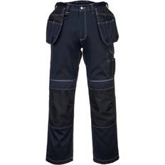 Portwest Pw3 Holster Work Trousers Navy/black & Knee Pads 33R One