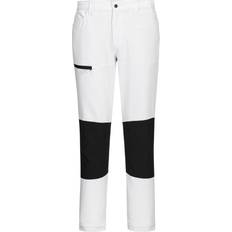 White Work Pants Portwest (48R, White) Mens WX2 Slim Work Trousers