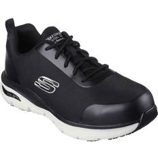 Skechers (9UK /43EU /10US, Black/White) Safety Trainers Steel Safety Toe S3 SRC Breathable Arch-Fit Ringstap