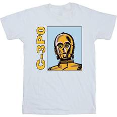 Star Wars Boys C3PO Line Art T-Shirt - White