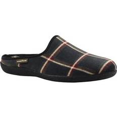 Goodyear Checkmate Checked Mule Slippers - Black