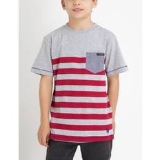 T-shirts U.S. Polo Assn. Boys Striped T-Shirt - Heather Light Gray