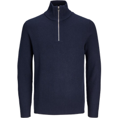 Jack & Jones Jjeperfect Knit Half Zip Sn Blauw