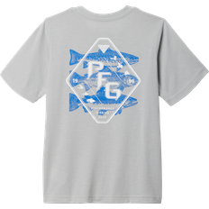 Columbia Girls T-shirts Children's Clothing Columbia PFG Seasonal Graphic Short-Sleeve T-Shirt - Cool Grey/Stack Em Trout