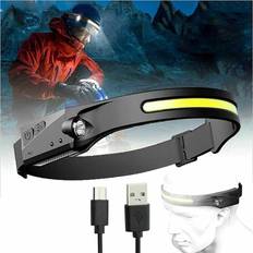 None WANDCO Headlamp Rechargeable 230 Wide Beam Head Lamp LED with Motion Sensor, Odelfistrip Light Pro Headlamp