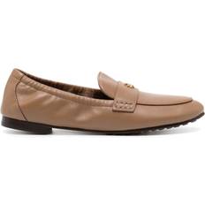 Tory Burch Brown Loafers Tory Burch Logo Plaque Loafers - Brown