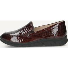 Caprice Halbschuhe Caprice Slipper Aus Leder Mit Plateauabsatz - Rot