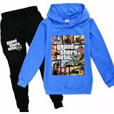 Grand Theft Auto Game GTA Hoodie Pants Set - Black
