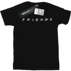 Friends Girls Text Logo Cotton T-Shirt - Black