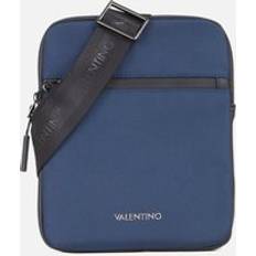 Valentino Crossbody Bags Valentino Tron Canvas and Faux Leather Crossbody Bag Blue
