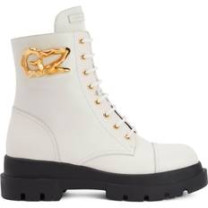 Giuseppe Zanotti Ankle Boots Giuseppe Zanotti Tankie Leather Ankle Boots - White