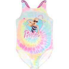 Pink Bathing Suits Barbie Girls Tie Dye One Piece Swimsuit - Pink/Blue/Yellow