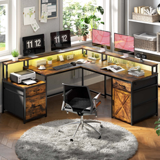 Moasis 63 Inch LED Corner Writing Desk