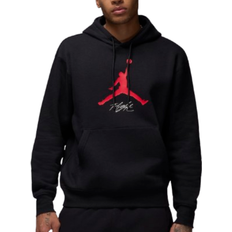 Top NIKE Jordan Essentials Men's Fleece Hoodie - Black/Gym Red