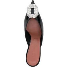 Amina Muaddi Slip-On Mules Med Kristaller - Svart