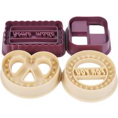 Plastic Cookie Cutters Zeuxo Classic Cookies Shaped Mold Set of 2 Cookie Cutter