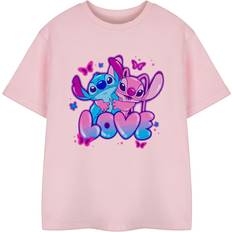 Lilo & Stitch Short Sleeved T-Shirt - Girls Pink