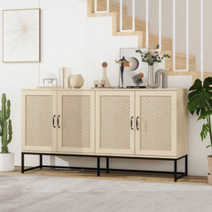 Rattan Cabinets Highland Dunes Rattan 31.3 H X 59.06 W X 15.35 D Sideboard