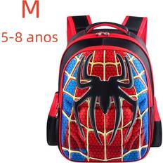 Nylon - Unisex School Bags MDSRJONE (Red Edge M) Spider King 3D Kids Backpack Durable and Stylish Design!