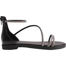 Sandalen Palmira Diamante PU Strappy Flatform Sandals - Black