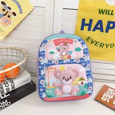 Nylon School Bags Dinamr (Purple Bear) Nylon Adorable Kids Backpack With Fun Cartoon Animal Designs For School