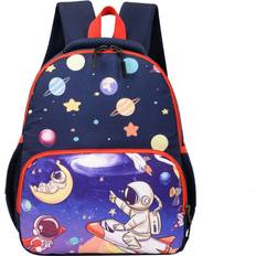 Veishet (Deep Blue Planet) Kids Large Capacity School Bag With Fun Cartoon Design Ideal Backpack For Education