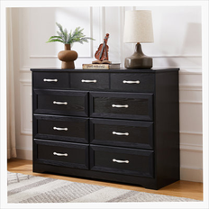 Ebern Designs Black Chest of Drawers Ebern Designs Bedroom Dresser 9 Black Chest of Drawer