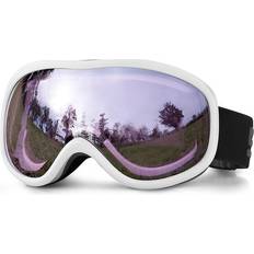 Gogerstar (D) Ski Goggles, Over Glasses Snow Snowboard Goggle with Anti fog Dual lens for Men Women Youth Kids Skiing Skating Snowmobile