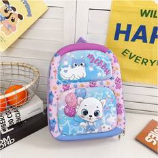 Nylon School Bags Dinamr (Purple Bunny) Nylon Adorable Kids Backpack With Fun Cartoon Animal Designs For School