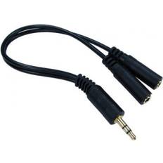 Basics 3.5mm Jack Splitter Cable 2x 3.5mm Sockets