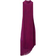 Pink - Unisex Dresses Burberry Asymmetric Fringed Midi Dress - Pink