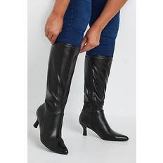 Similicuir Bottes hautes Yours Plus Size Knee High Pointed Boots - Black