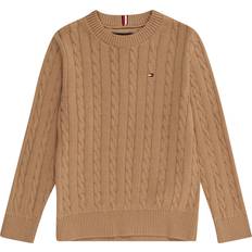 Tommy Hilfiger Cable Knit Crew Neck Jumper - Safari Canvas