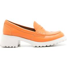 Orange - Women Loafers Sarah Chofakian Ully Leather Loafers - Orange