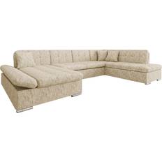 Zumar Med Chaiselong Og Divan 4-Personers Beige U Sofa