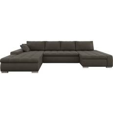 Gamal Dubbeldivan 4-sits Brun U-soffor