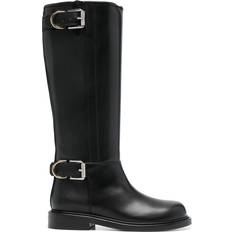 Givenchy Boots Givenchy Buckled Leather Boots - Black