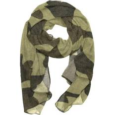 Scarfs Ownsummer Military Green Camouflage Pattern Silk Scarf - Green