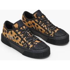 The Sneaker Canvas Low-Top Trainers - Tan/Black