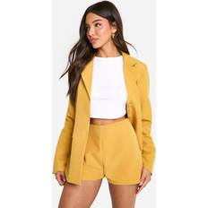 Boohoo Shorts boohoo Fitted Woven Tailored Micro Shorts - Yellow