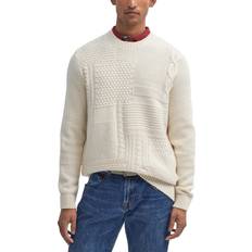 Barbour Pulls Barbour Casey Cable-Knit Crew Neck Jumper - Whisper White