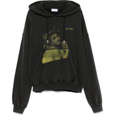 Off-White Hoodie Mit Grafischem Print - Schwarz